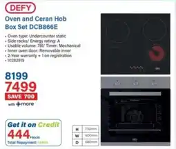 Incredible Connection Defy Oven and Ceran Hob Box Set DCB866E offer
