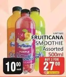 KitKat Cash and Carry FRUITICANA Smoothie Assorted 500ml offer