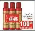 KitKat Cash and Carry REVLON 3's Assorted 150ml offer