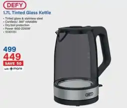 Incredible Connection Defy 1.7L Tinted Glass Kettle offer
