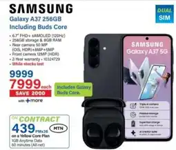 Incredible Connection Samsung Galaxy A37 256GB Including Buds Core offer