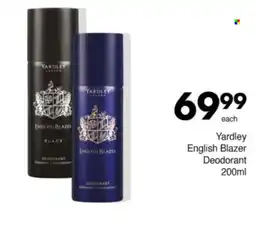 Save Hyper Yardley English Blazer Deodorant offer