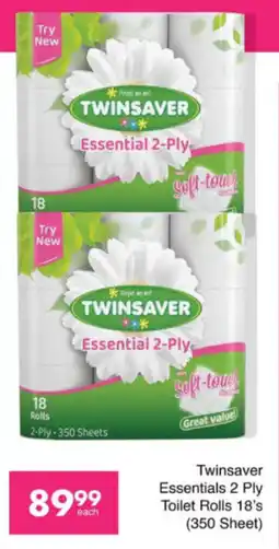 Save Hyper Twinsaver Essentials 2 Ply Toilet Rolls offer
