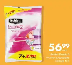 Save Hyper Schick Exacta 2 Women Disposable Razors offer