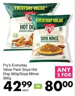 Save Hyper Fry's Everyday Value Pack Soya Hot Dog/Soya Mince offer