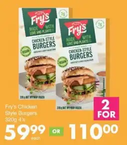 Save Hyper Fry's Chicken Style Burgers offer