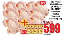 Boxer Frozen - whole chicken & benny powdered chicken flavoured seasoning offer