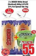 Boxer Boxer - white bread (unsliced) & fat spread tub offer