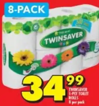 Shoprite Twinsaver 1-Ply Toilet  Rolls 8 pack offer