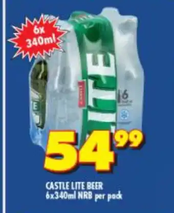 Shoprite Liquor Castle Lite Beer6x340ml offer
