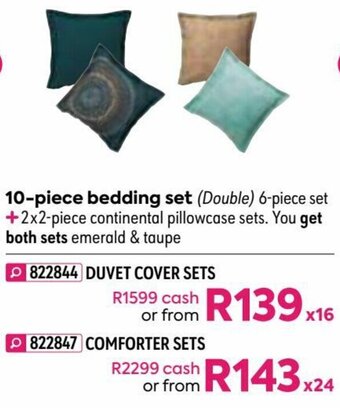 HomeChoice Comforter Sets offer