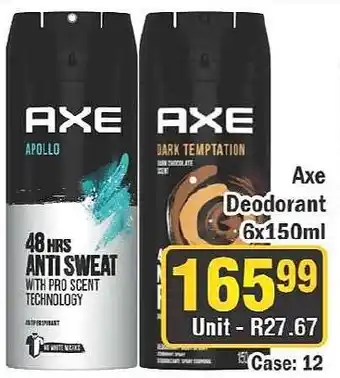 J&E Cash and Carry Axe Deodorant offer