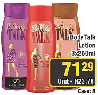 J&E Cash and Carry Body Talk Lotion offer
