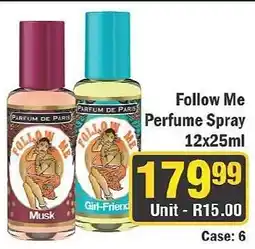 J&E Cash and Carry Follow Me Perfume Spray offer