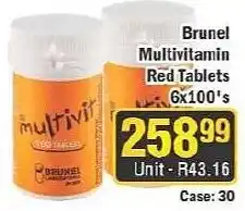 J&E Cash and Carry Brunel Multivitamin Red Tablets offer