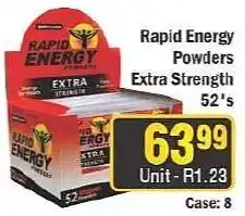 J&E Cash and Carry Rapid Energy Powders Extra Strength offer