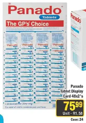 J&E Cash and Carry Panado Tablet Display Card 48x2's offer