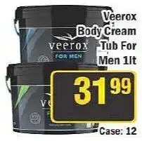 J&E Cash and Carry Veerox Body Cream Tub For Men offer