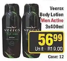 J&E Cash and Carry Veerox Body Lotion Men Active offer