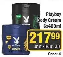 J&E Cash and Carry Playboy Body Cream offer