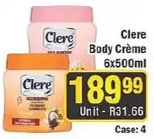 J&E Cash and Carry Clere Body Crème offer