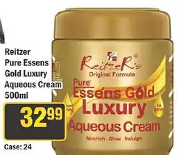 J&E Cash and Carry Reitzer Pure Essens Gold Luxury Aqueous Cream offer