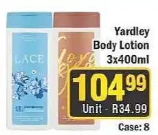 J&E Cash and Carry Yardley Body Lotion offer