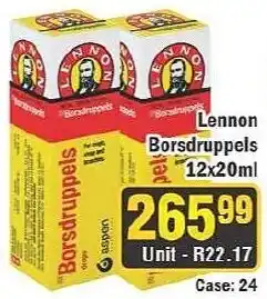 J&E Cash and Carry Lennon Borsdruppels offer