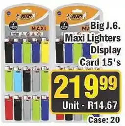 J&E Cash and Carry BIC Big J.6 Maxi Lighters offer