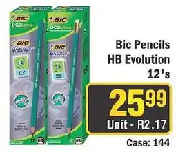 J&E Cash and Carry Bic Pencils HB Evolution 12's offer