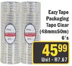 J&E Cash and Carry Eazy Tape Packaging Tape Clear offer