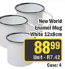J&E Cash and Carry New World Enamel Mug White offer