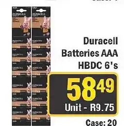 J&E Cash and Carry Duracell Batteries AAA HBDC 6's offer