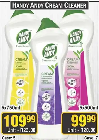 J&E Cash and Carry HANDY ANDY CREAM CLEANER offer