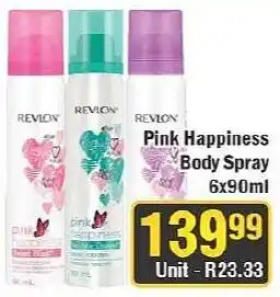 J&E Cash and Carry Revlon Pink Happiness Body Spray offer