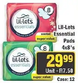 J&E Cash and Carry Lil-Lets Essential Pads offer