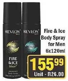 J&E Cash and Carry Revlon Fire & Ice Body Spray for Men offer
