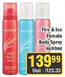 J&E Cash and Carry Revlon Fire & Ice Female Body Spray offer