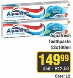 J&E Cash and Carry Aquafresh Toothpaste offer
