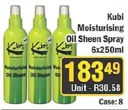 J&E Cash and Carry Kubi Moisturising Oil Sheen Spray offer