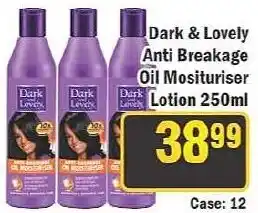 J&E Cash and Carry Dark & Lovely Anti Breakage Oil Moisturiser Lotion offer