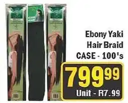 J&E Cash and Carry Ebony Yaki Hair Braid offer