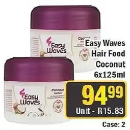 J&E Cash and Carry Easy Waves Hair Food Coconut offer
