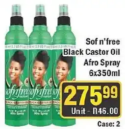 J&E Cash and Carry Sof n'free Black Castor Oil Afro Spray offer