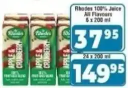 DB Cash And Carry Rhodes 100% Juice All Flavours offer