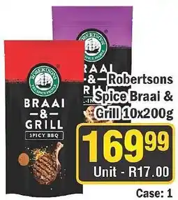 J&E Cash and Carry Robertsons Braai & Grill Spice Braai & Grill offer