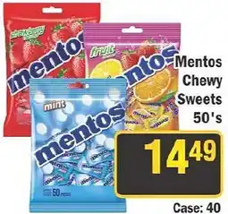 J&E Cash and Carry Mentos Chewy Sweets 50's offer