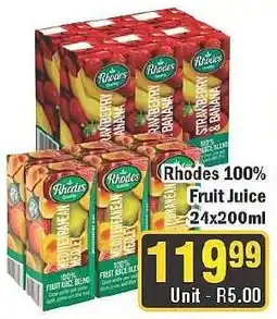 J&E Cash and Carry Rhodes 100% Fruit Juice offer