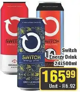 J&E Cash and Carry Switch Energy Drink offer
