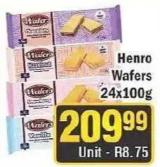 J&E Cash and Carry Henro Wafers offer